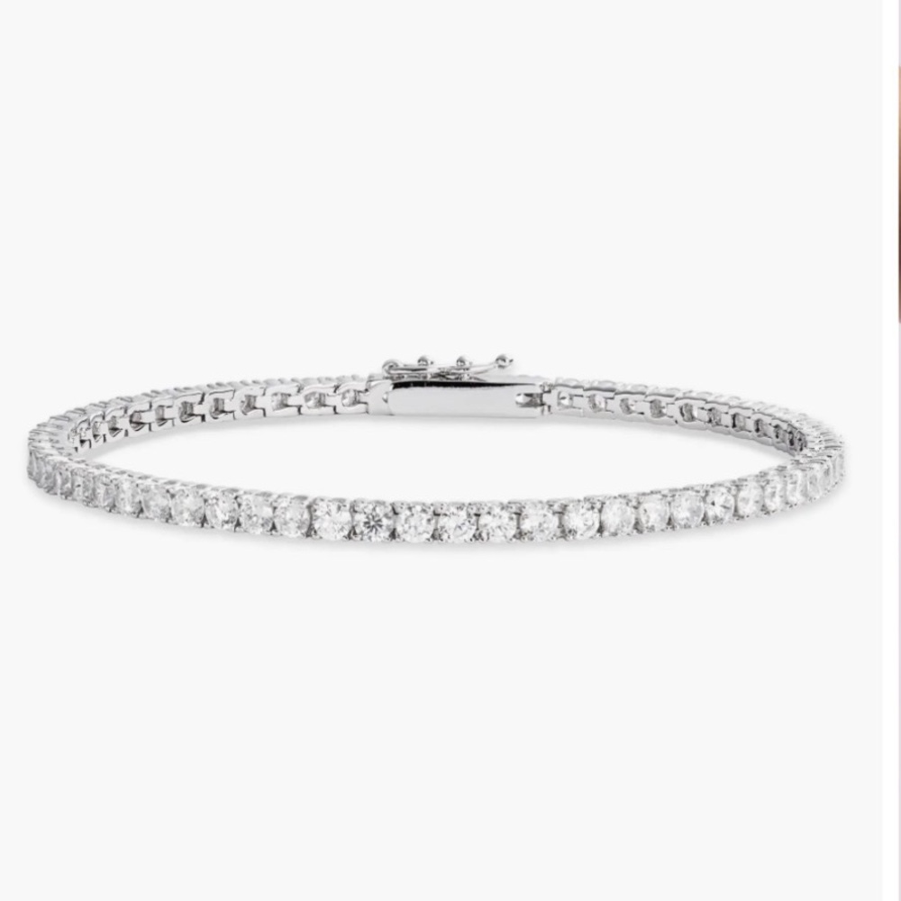 Nordstrom Sterling Silver 925 Cubic Zirconia Tennis Bracelet